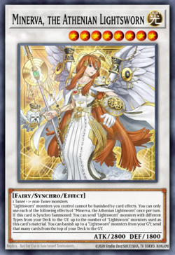 Yugioh! Mega Tins 2025 PREORDER 1x PScR Minerva, the Athenian Lightsworn - Image 1