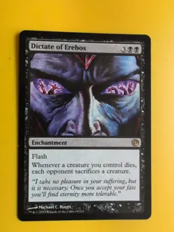 Dictate of Erebos. Journey into Nyx Enchantment Magic the Gathering Card. - Image 2