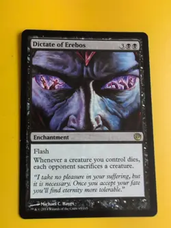 Dictate of Erebos. Journey into Nyx Enchantment Magic the Gathering Card. - Image 3