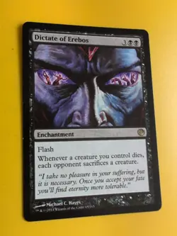 Dictate of Erebos. Journey into Nyx Enchantment Magic the Gathering Card. - Image 4