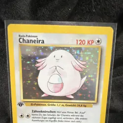 Chaneira 3/102 Base Set 1st Edition Holo Rare German Pokemon TCG Card - Image 2