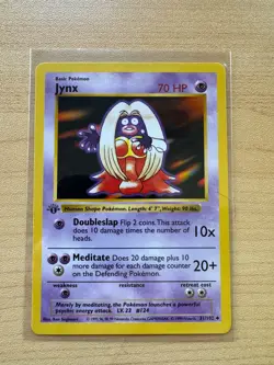 LP Pokemon Card - Jynx 1st Edition Base Set (Shadowless) 31/102 Uncommon - Image 1