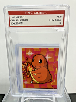 CHARMANDER 1999 MERLIN Pokemon Card GRADED 10 MINT - Image 1