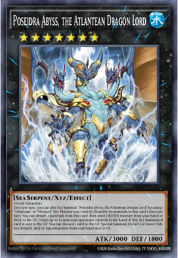 Yugioh! Mega Tins 2025 PREORDER 1x PScR Poseidra Abyss, the Atlantean Dragon Lor - Image 1