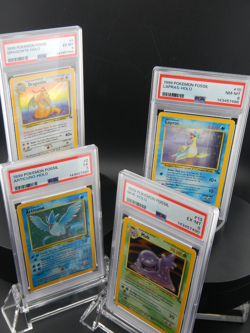 1999 POKEMON FOSSIL ARTICUNO/DRAGONITE/LAPRAS/MUK HOLO PSA GRADED VINTAGE CARDS! - Image 3
