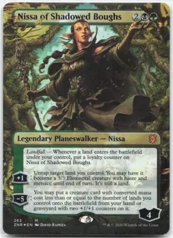 Nissa of Shadowed Boughs (Borderless) *Foil* ZNR 283 NM - Image 1