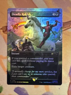 2025 Magic The Gathering Secret Lair Marvel Deadpool FOIL Deadly Rolick #1754 - Image 1