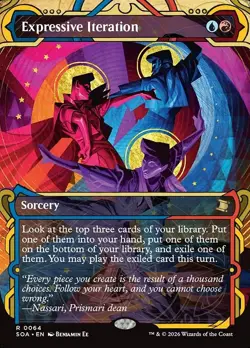 Expressive Iteration-Secrets Of Strixhaven Mystical-Borderless-Regular-64-NM - Image 1