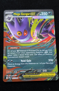Pokemon TCG Mega Gengar EX 056/094 Me02 Phantasmal Flames Holo Eng - Image 1