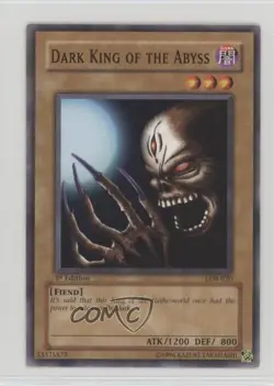 Dark King of the Abyss 1st Ed. YuGiOh Legend Blue Eyes White Dragon #LOB-020 - Image 1
