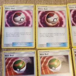 Pokemon TCG Sun & Moon 10 Cards Ultra Ball Timer Ball Nest Ball - Image 4