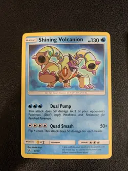 Pokemon TCG Shining Volcanion Shining Legends Shiny Holo Rare 27/73 NM - Image 2
