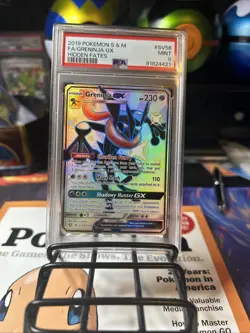 PSA 9 Greninja GX Full Art Holo SV56/SV94 Hidden Fates MINT Graded Pokemon Card - Image 1