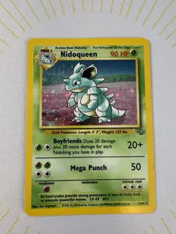 Pokemon TCG Nidoqueen Jungle Holo Rare Card 7/64 1999 LP ✨ - Image 3