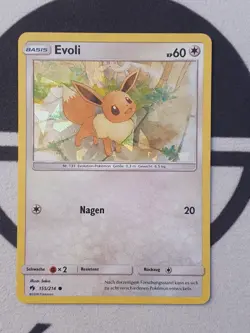 Evoli 155/214 Cracked Ice Holo Echo des Donners Set Pokemon Karte Pokemon Eevee - Image 3