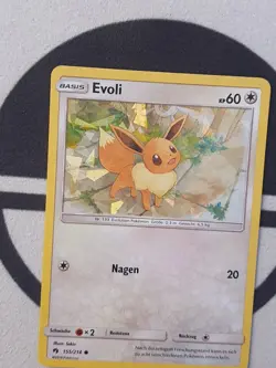 Evoli 155/214 Cracked Ice Holo Echo des Donners Set Pokemon Karte Pokemon Eevee - Image 4