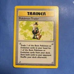 Shadowless Base Set Trainer Pokemon Trader 77/102 WOTC Vintage LP/MP - Image 1