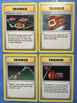 Pokemon Shadowless Trainers Base Set WOTC Vintage Pokedex Pokemon Center LP - Image 1