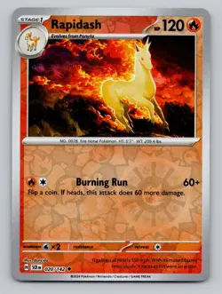 Reverse Holo Rapidash 20/142 Uncommon Stellar Crown Pokemons - Image 1