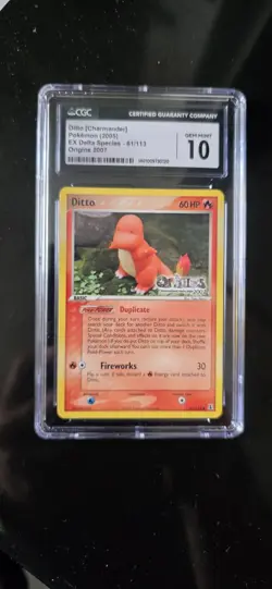 Pokemon Ditto [Charmander] EX Delta Species 61/113 Promo English 2005 CGC 10 - Image 1