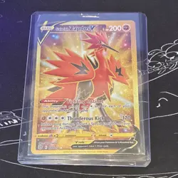 Pokemon Galarian Zapdos V Brilliant Stars Secret Rare Full Art Holo 200 HP - Image 1