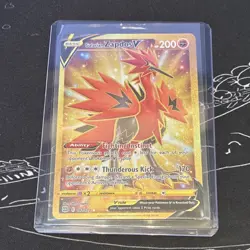 Pokemon Galarian Zapdos V Brilliant Stars Secret Rare Full Art Holo 200 HP - Image 2