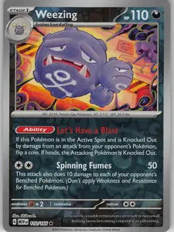 Weezing 110/165 Rare 151 Pokemon Reverse Holo Near Mint - Image 1