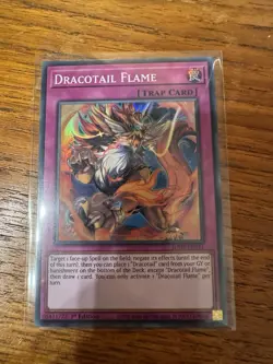 Dracotail Flame JUSH-EN011 - Super Rare - YuGiOh - Image 1