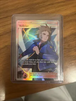 Pokemon Volkner Full Art Ultra Rare Trainer SM Ultra Prism Holo 156/156 English - Image 1
