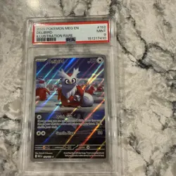 2025 POKEMON MEG EN-MEGA EVOLUTION ILLUSTRATION RARE #152 DELIBIRD PSA 9 - Image 2