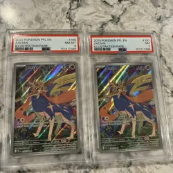 2025 POKEMON SequentialPHANTASMAL FLAMES ILLUSTRATION RARE #100 ZACIAN PSA 7 & 8 - Image 2