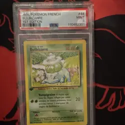 Pokemon TCG Bulbizarre 44/102 1st Edition French PSA 9 (1999) - Image 1