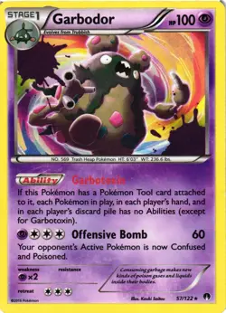 Pokemon TCG Garbodor BREAKPoint 57/122 Holo Rare MP - Image 1