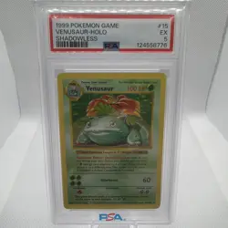 PSA 5 EX Shadowless Venusaur Holo #15/102 Base Set 1999 Pokemon WoTC Excellent - Image 1
