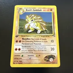 Gym Heroes Brock's Sandslash 23/132 Rare Pokemon 1st Edition MP+ - Image 1