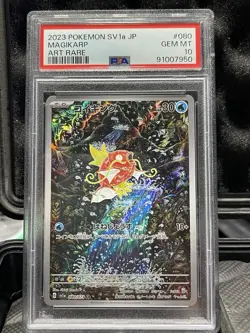 2023 Pokemon Japanese SV1A-TRIPLET Beat Art Rare #080 Magikarp PSA Gem Mint 10 - Image 1