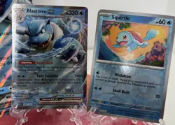 Blastoise Ex And Venusaur Ex 003, 009, Bulbasaur & Squirtle 151 Mew 2023 Lot Of5 - Image 3