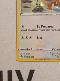 Evoli SWSH190 Holo Black Star Promo Pokemon Karte Pokemon TCG Eevee - Image 5