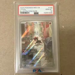Pokemon TCG Litleo Illustration Rare Holo Me01 Mega Evolution PSA 10 139/132 - Image 1
