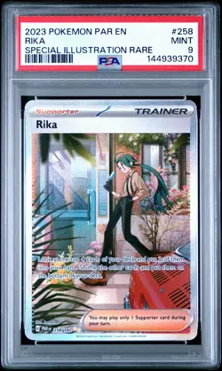 Rika Special Illustration Rare Pokemon Scarlet & Violet Paradox Rift PAR PSA 9 - Image 1