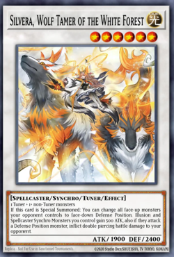 Yugioh! Mega Tins 2025 PREORDER 1x PScR Silvera, Wolf Tamer of the White Forest - Image 1