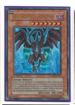 DRAGON ZOMBI DE OJOS ROJOS YuGiOh UR NM- SDZW-EN001 ESPANOL 1st Edition SP001 - Image 1
