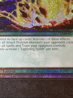 Yugioh Lightning Storm RA01-EN061 Quarter Century Secret Rare NM - Image 2