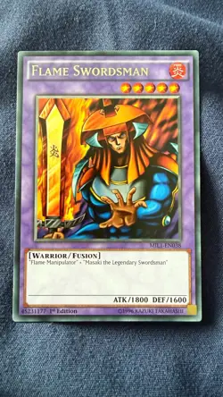 Yu-Gi-Oh! Flame Swordsman MIL1-EN038 Mint Rare 1st Edition - Image 1
