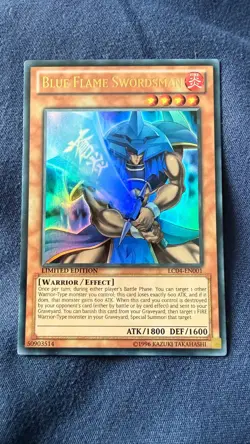 Yu-Gi-Oh! Blue Flame Swordsman LC04-EN001 Ultra Rare Mint Limited Edition - Image 1