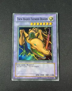 Yu-Gi-Oh! Twin Headed Thunder Dragon MRD-120 Unlimited Faded - Image 1