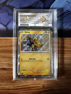 2024 POKEMON PAF EN-PALDEAN FATES #135 SHINX SHINY RARE PSA 9 MINT - Image 1