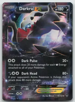Pokemon - Darkrai EX 74/122 Ultra Rare Holofoil - XY - BREAKpoint - LP - Image 1