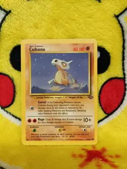 Vintage Pokemon Card Base Set Jungle Cubone - Image 1