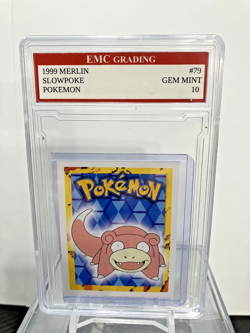 SLOWPOKE 1999 MERLIN #79 Pokemon Card GRADED 10 MINT - Image 1
